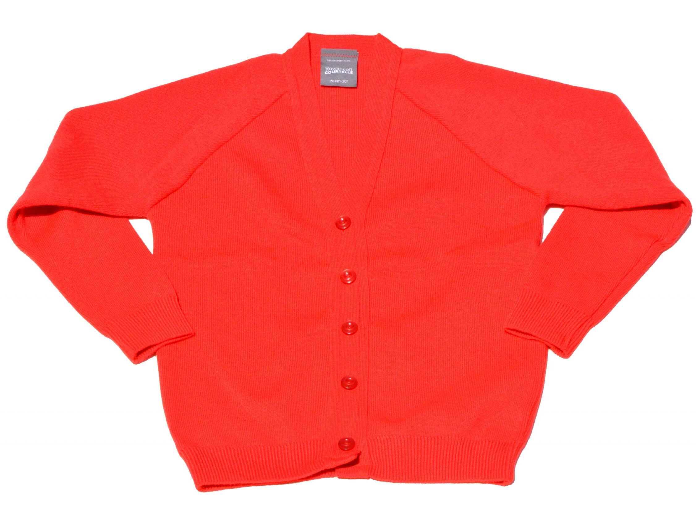 PLAIN RED COURTELLE CARDIGAN - Cain of Heswall